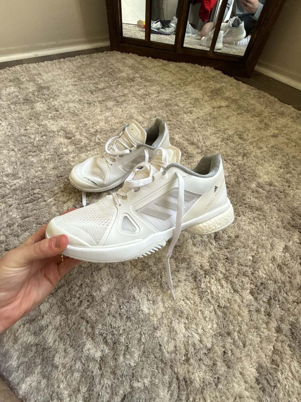 Adidas by Stella McCartney Women's White Stella Court Tennis Shoes Size US 9